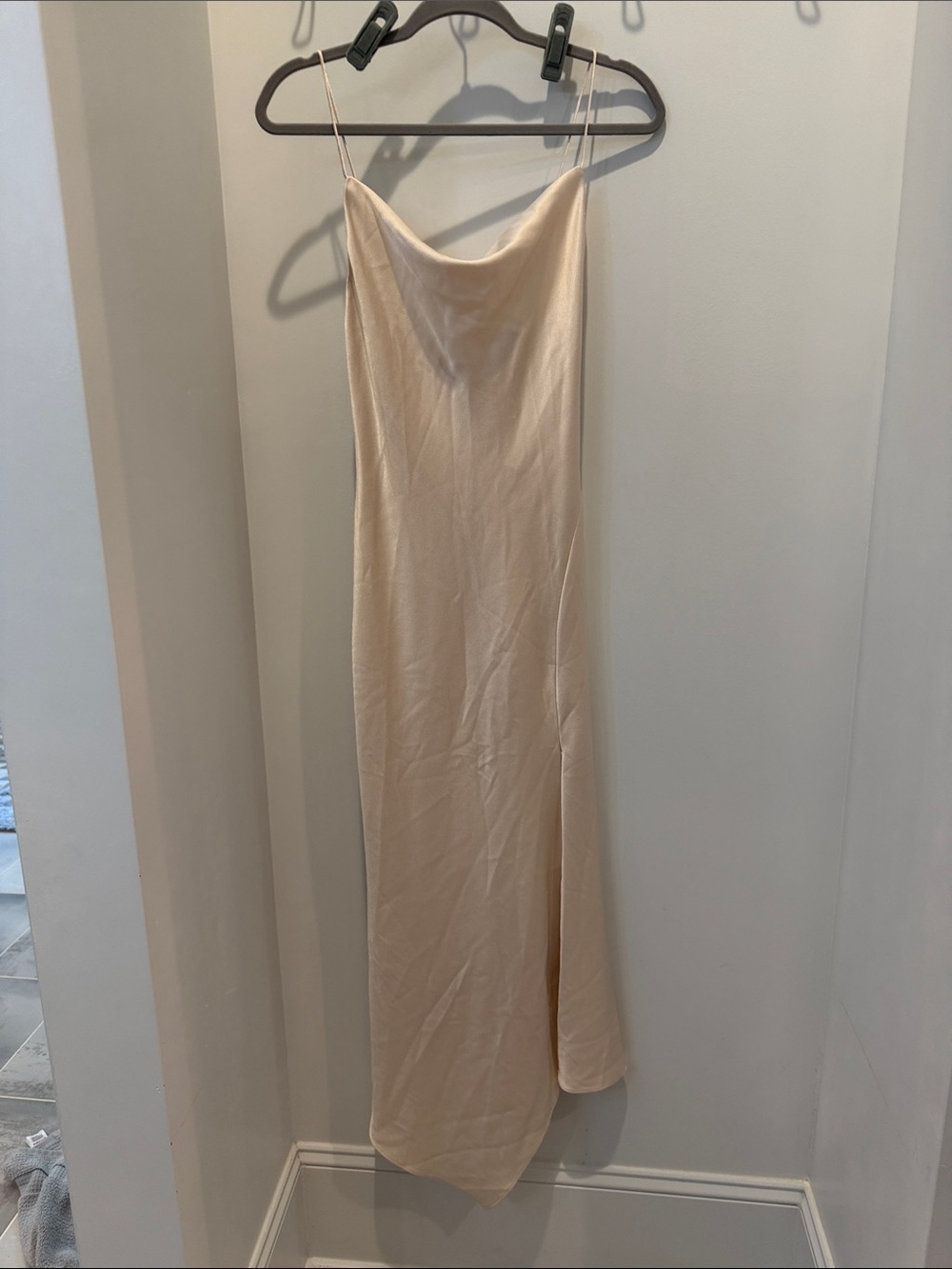 Alice + Olivia Champagne Slip Midi Dress